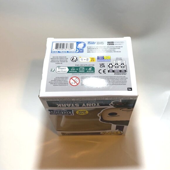 Funko Pop Marvel Tony Stark #1416 Glow In The Dark Exclusive Bobblehead Vinyl Fi - Picture 6 of 6